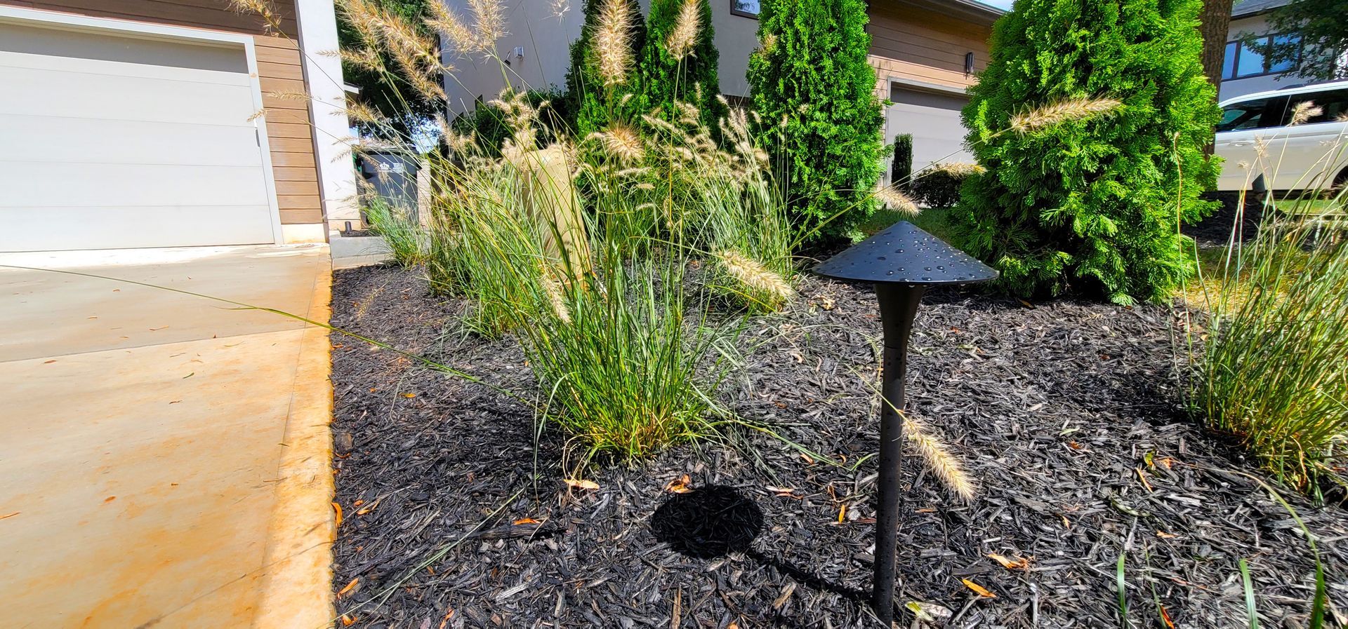 A residential landscape design project on Levy Way in Charlotte, NC - Haven Landscape Design hard at work