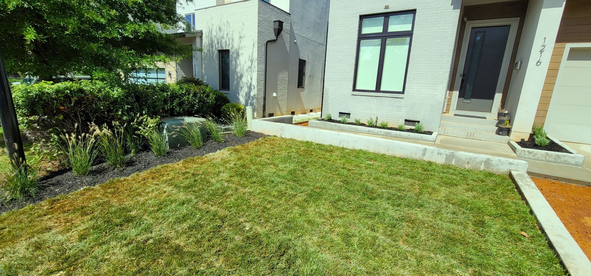 A residential landscape design project on Levy Way in Charlotte, NC - Haven Landscape Design hard at work