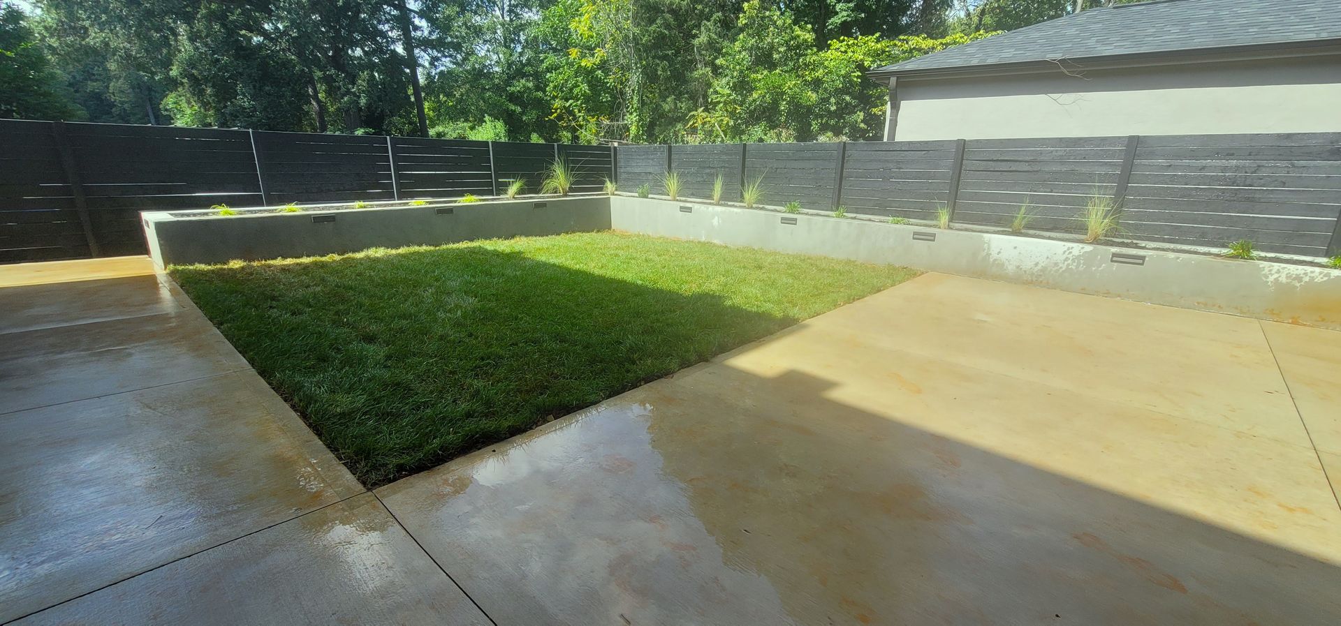 A residential landscape design project on Levy Way in Charlotte, NC - Haven Landscape Design hard at work