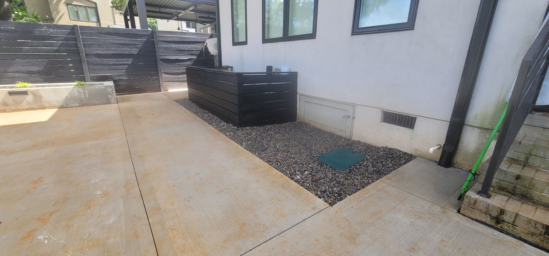 A residential landscape design project on Levy Way in Charlotte, NC - Haven Landscape Design hard at work