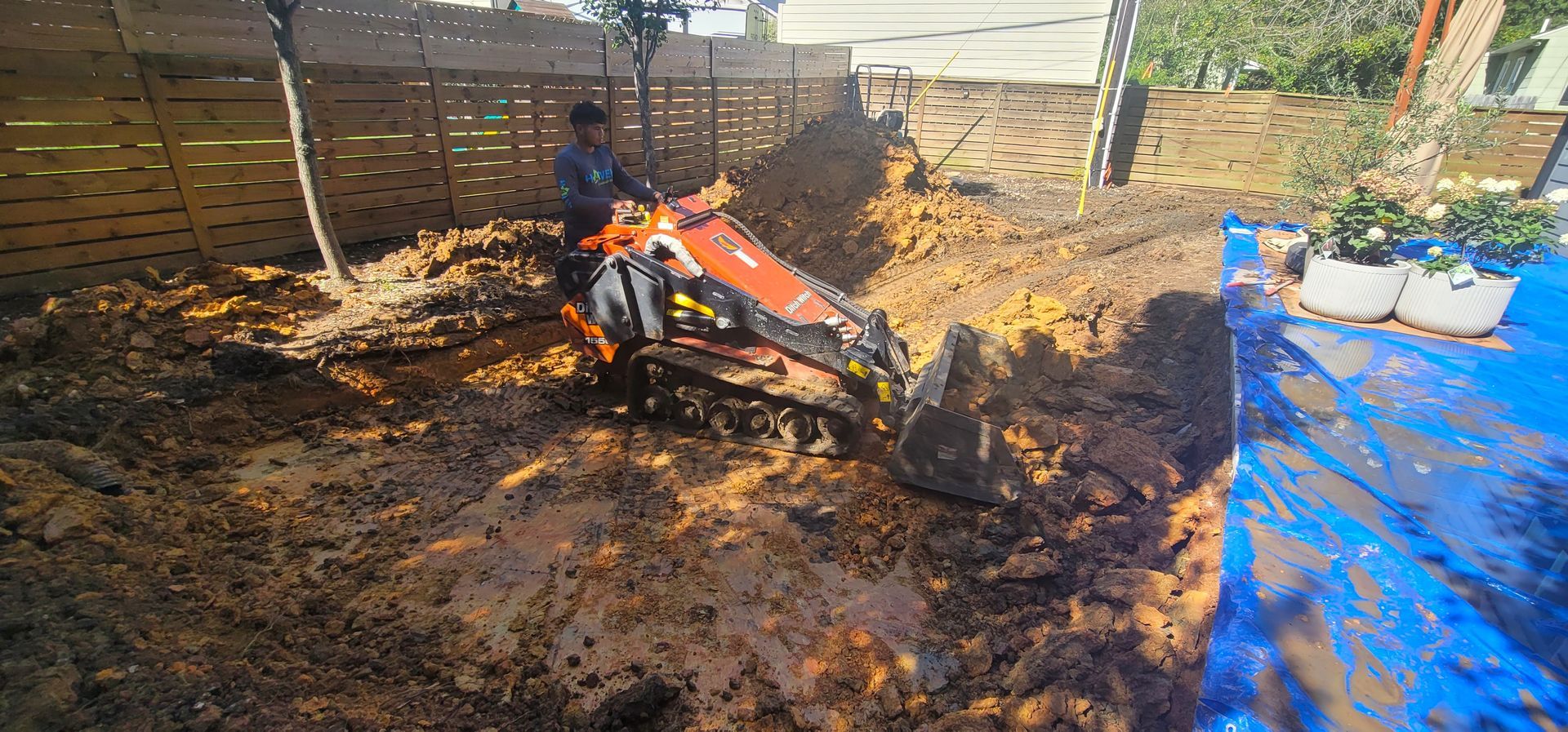A hardscape service in Charlotte, NC - Haven Landscape Design hard at work