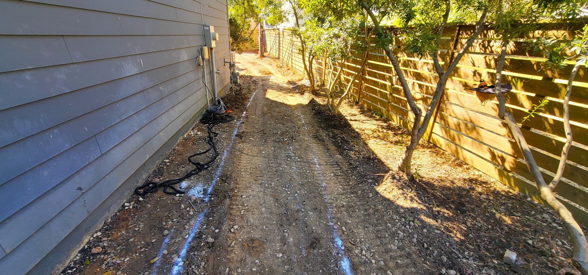A residential landscape design project in Charlotte, NC - Haven Landscape Design hard at work