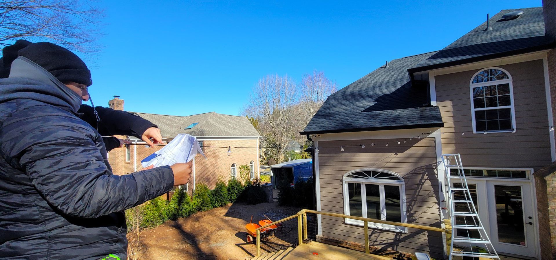 A hardscape service in Charlotte, NC - Haven Landscape Design hard at work