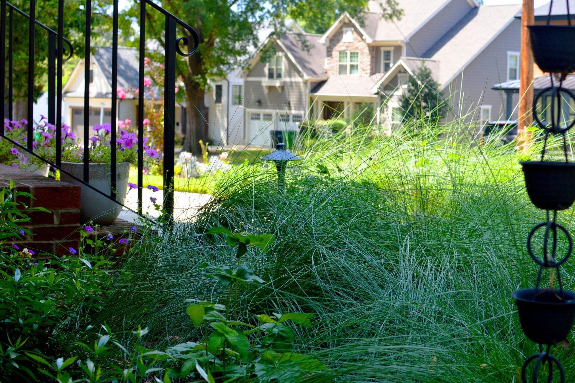 A home in Charlotte, NC that recently had a landscape design installation by Haven Landscape Design.