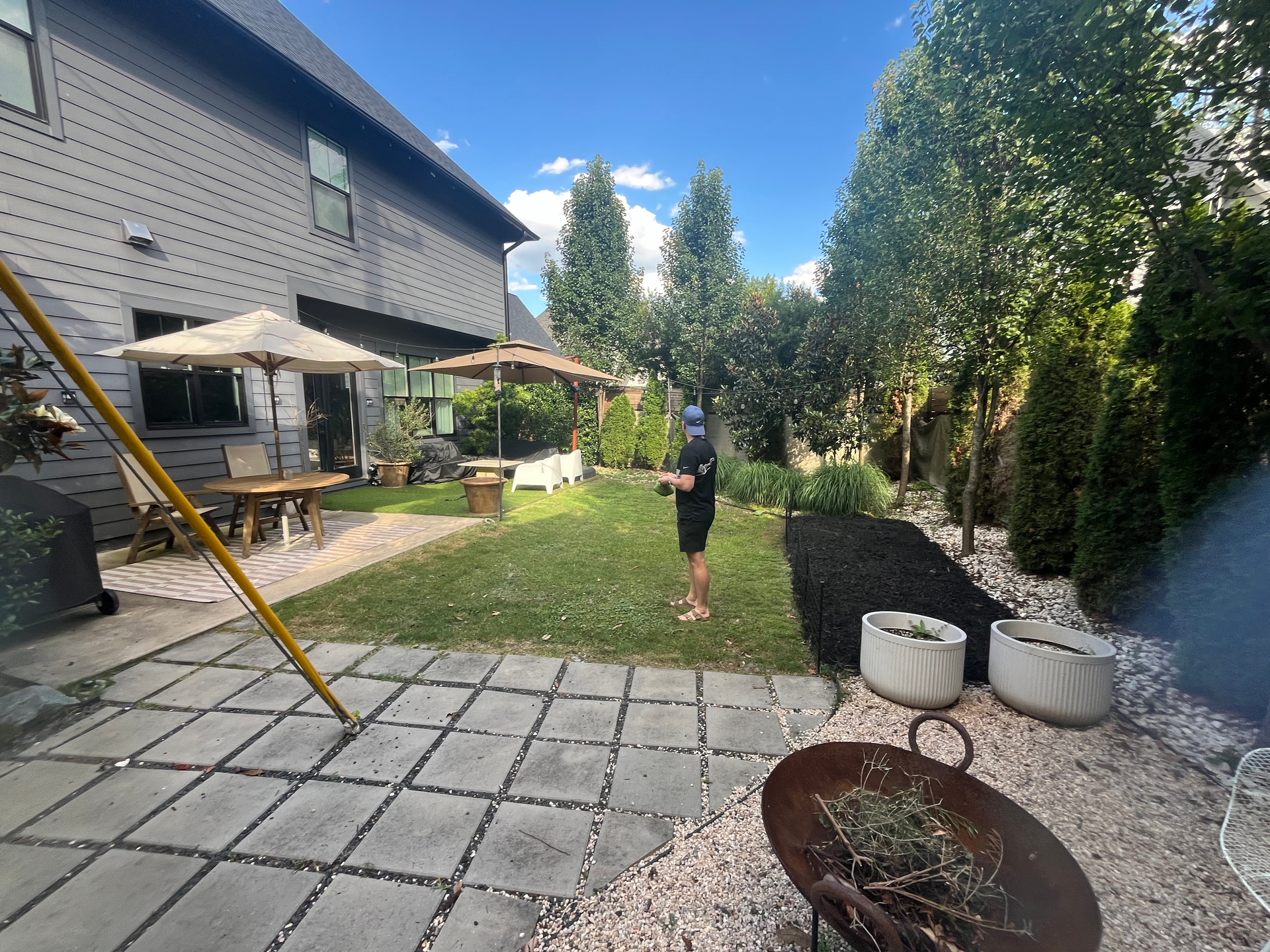 A residential landscape design project in Charlotte, NC - Haven Landscape Design hard at work