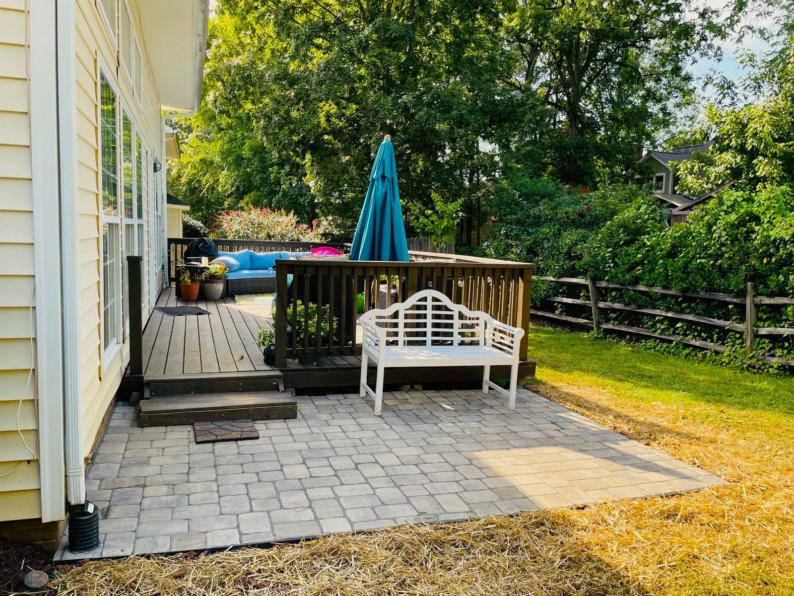 A hardscape service in Charlotte, NC - Haven Landscape Design hard at work