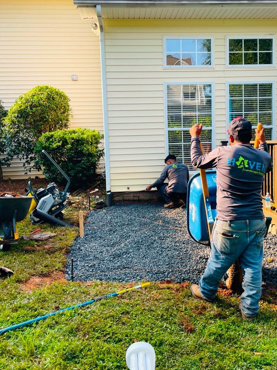 A landscape design service in Charlotte, NC - Haven Landscape Design hard at work
