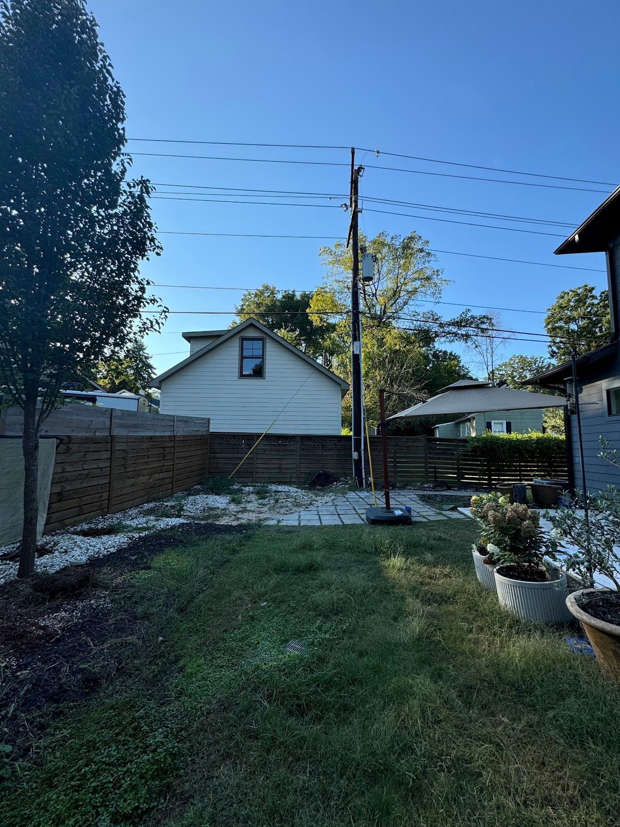 A residential landscape design project in Charlotte, NC - Haven Landscape Design hard at work