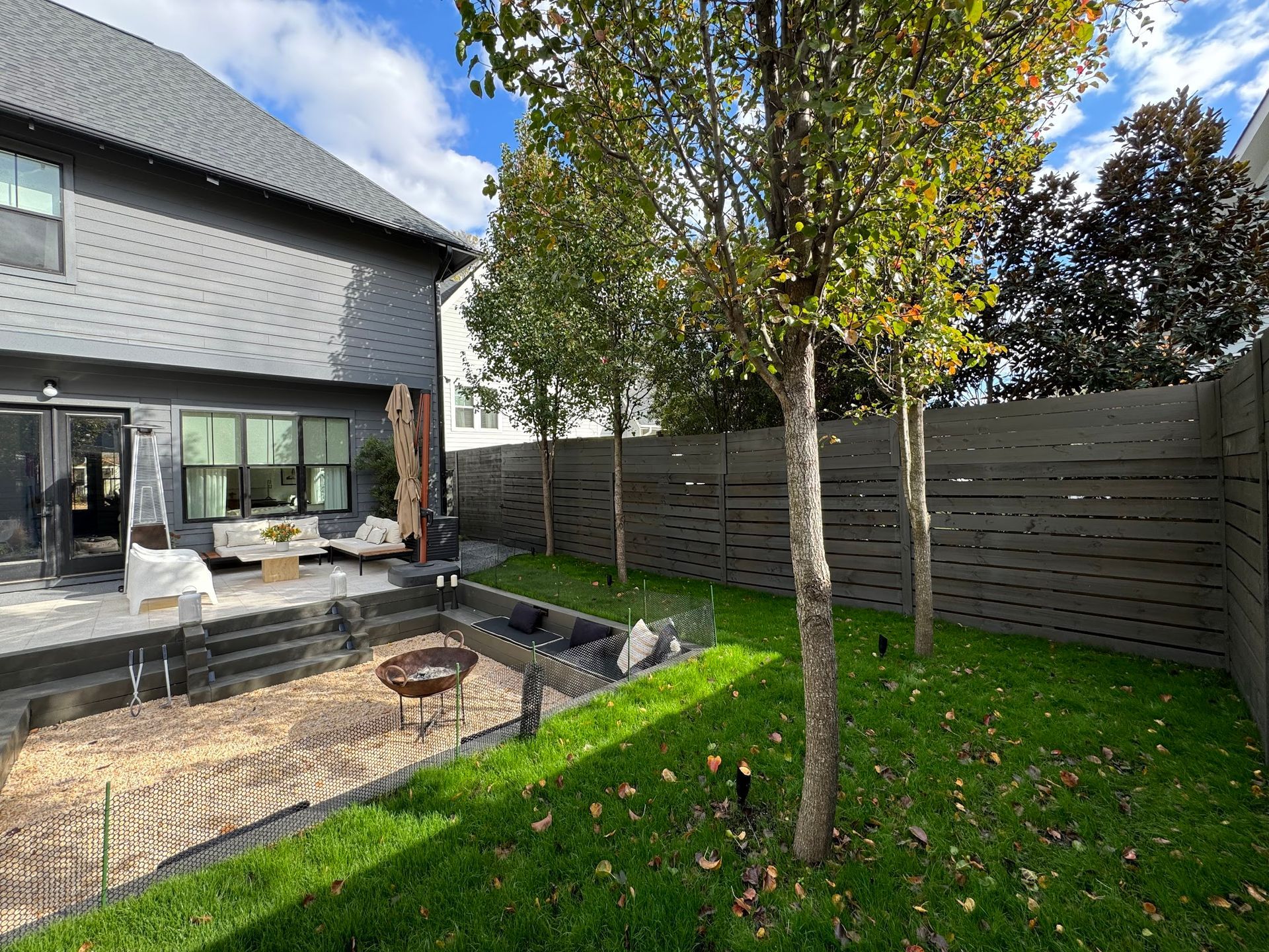 A residential landscape design project in Charlotte, NC - Haven Landscape Design hard at work