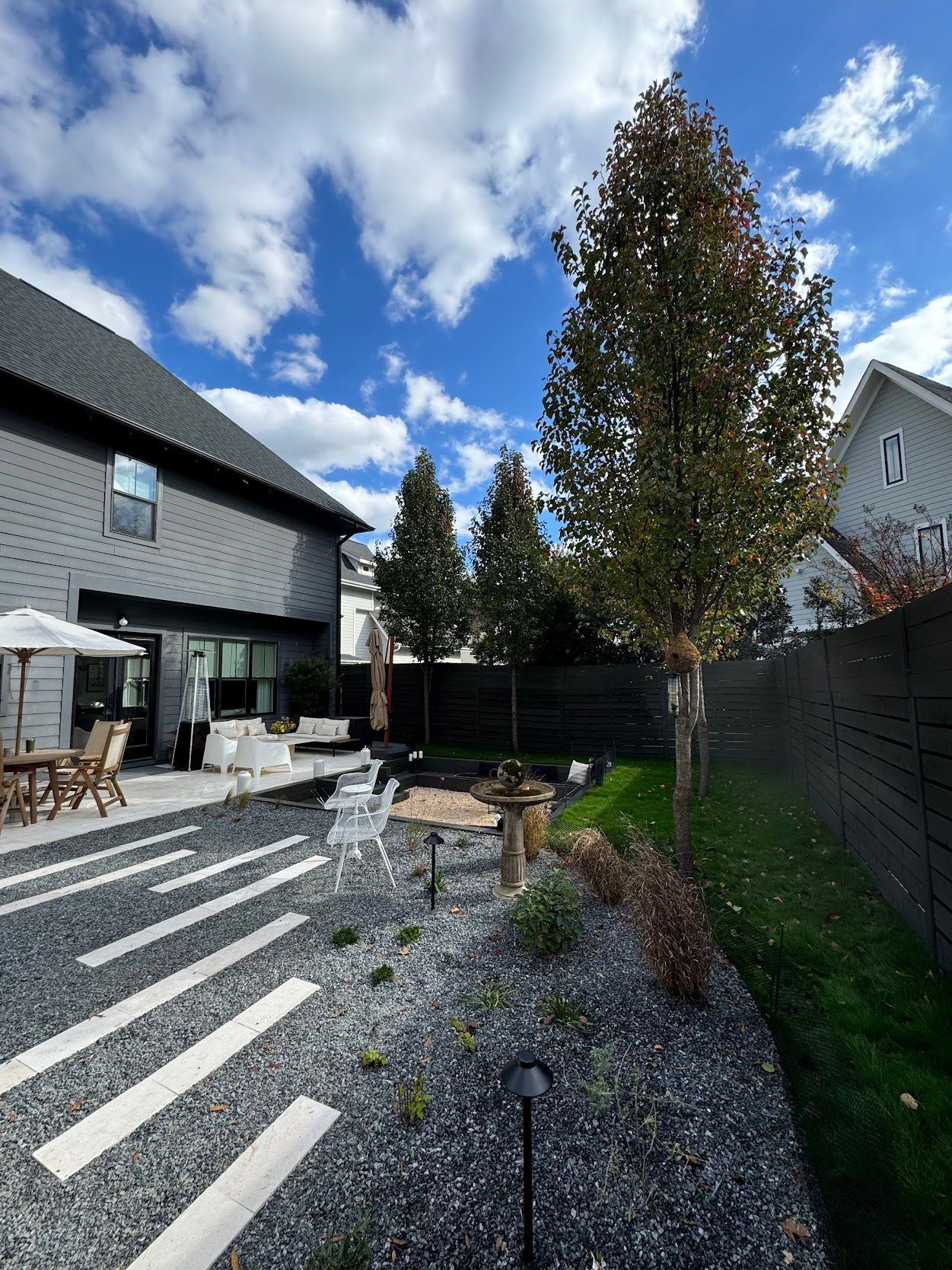 A residential landscape design project in Charlotte, NC - Haven Landscape Design hard at work