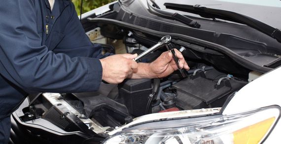 engine being repaired