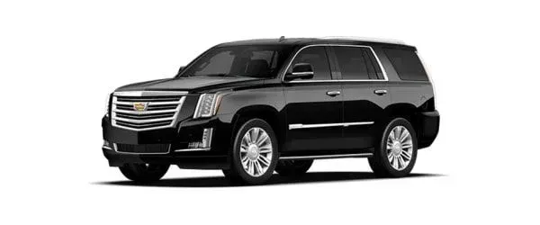 Black Cadillac SUV.