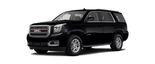 Black GMC Yukon SUV.