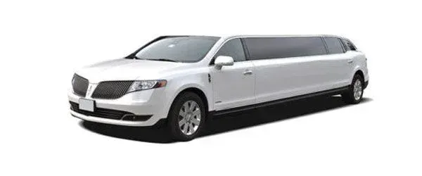 White Lincoln MKT limousine on a white background.