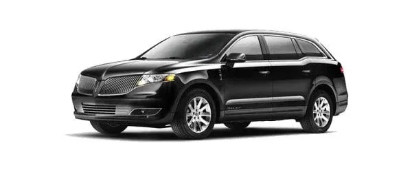 Black Lincoln MKX SUV on a white background.