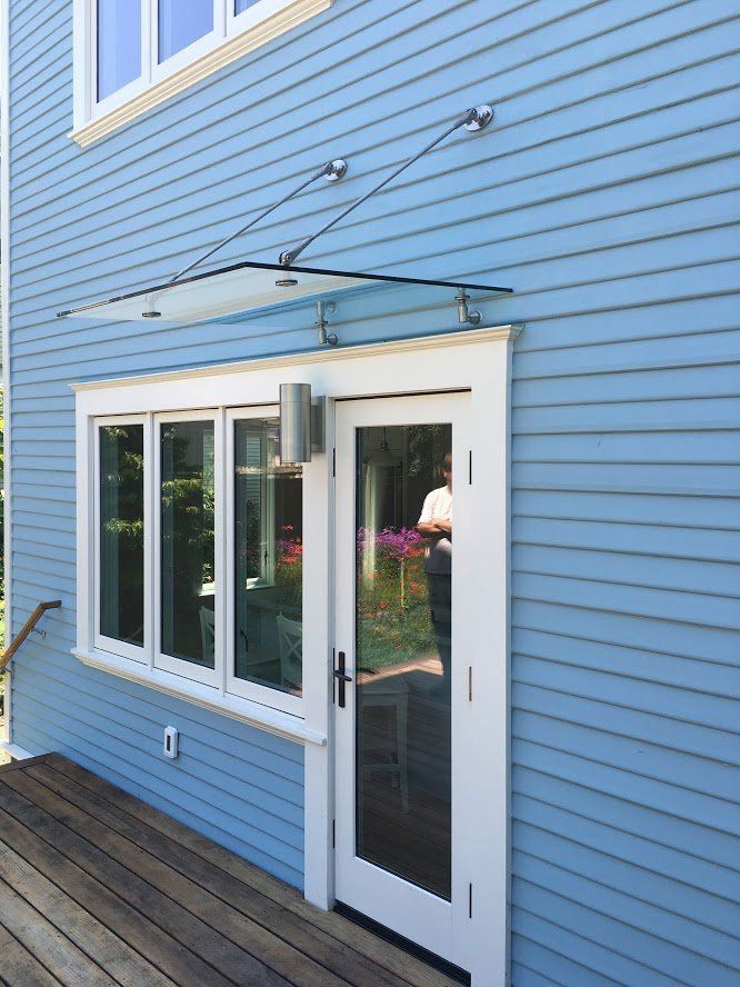 Door with Glass Canopy — El Sobrante, CA — Wadsworth Glass Inc.