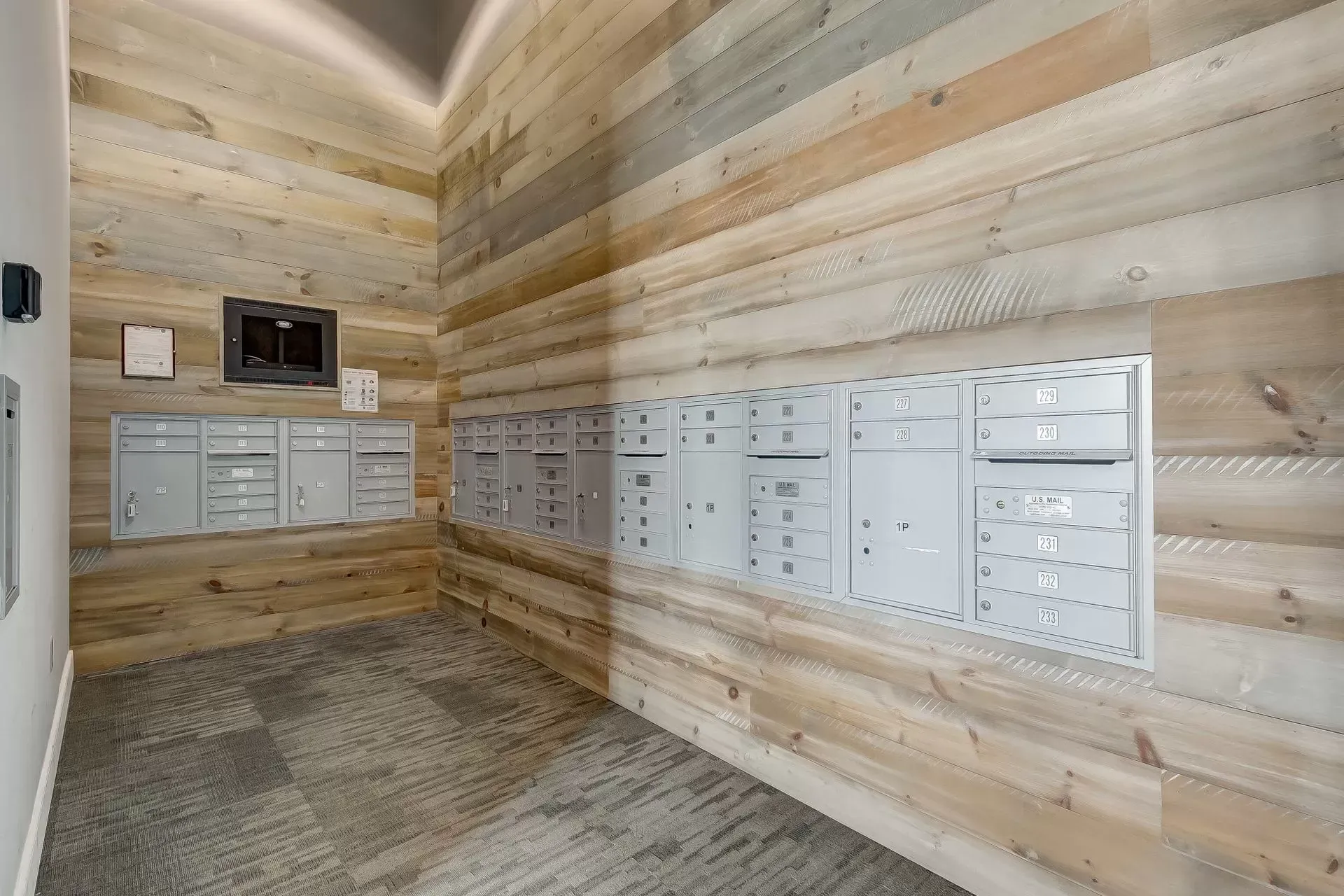 mail area with mail boxes