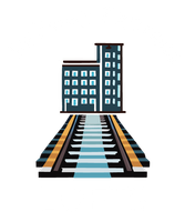 White Railway Express Lofts Logo - Footer