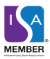 A purple and blue logo for a member of the iaa.