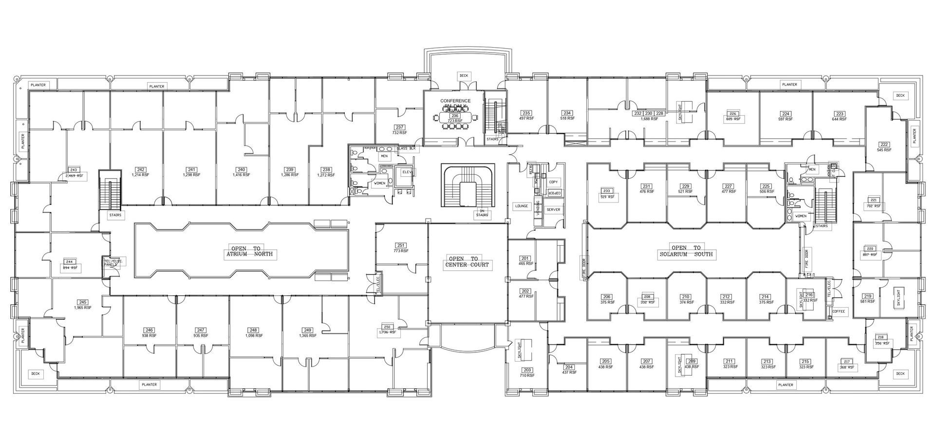 Second Floor Plan — Stockton, CA — Sherwood Executive Center