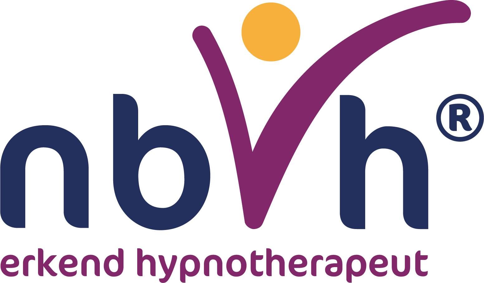 A logo for nbvh erkend hypnotherapeut