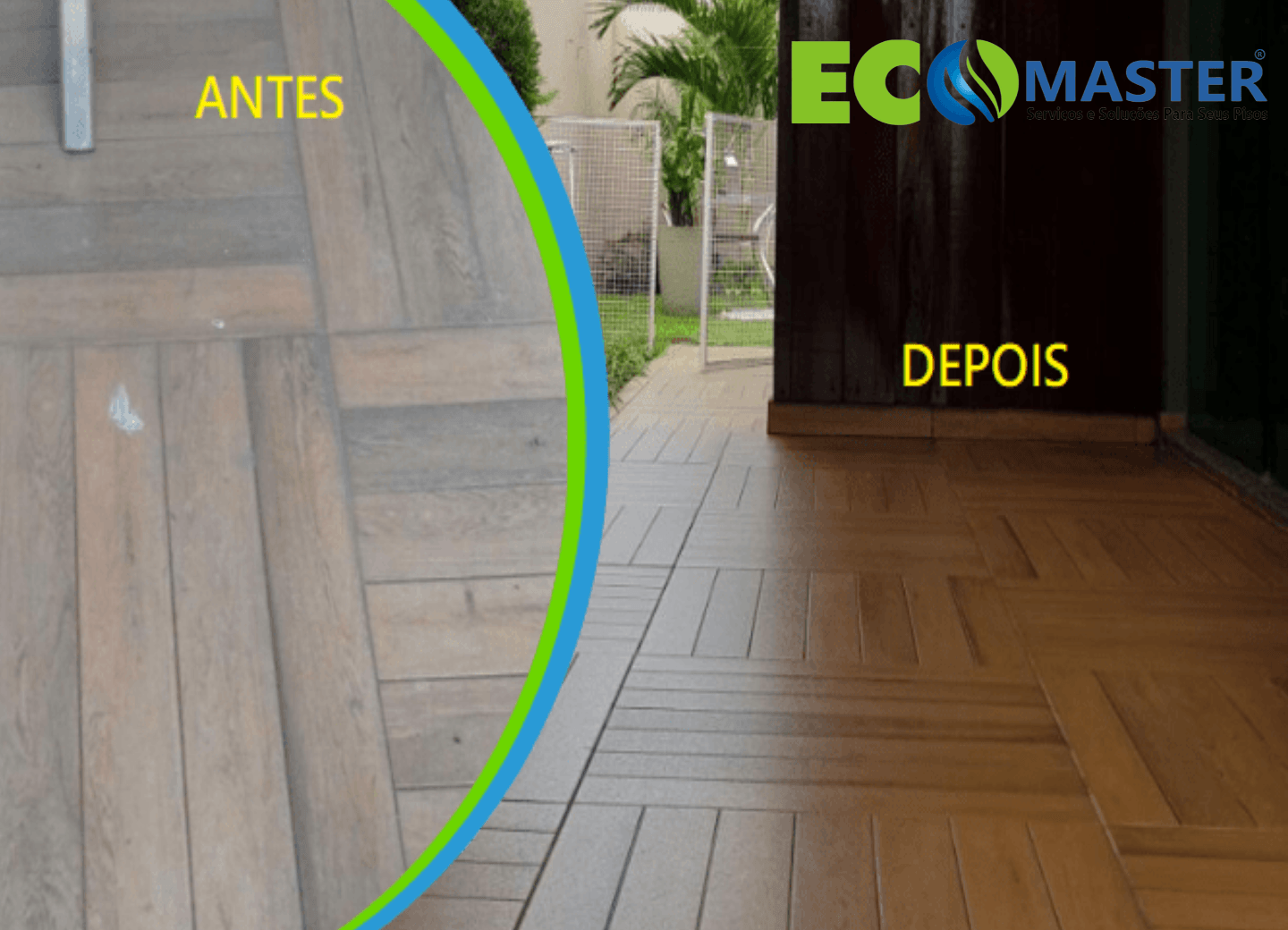 Recuperação de piso de porcelanato amadeirado