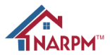 The logo for narpm is a house with a red roof.