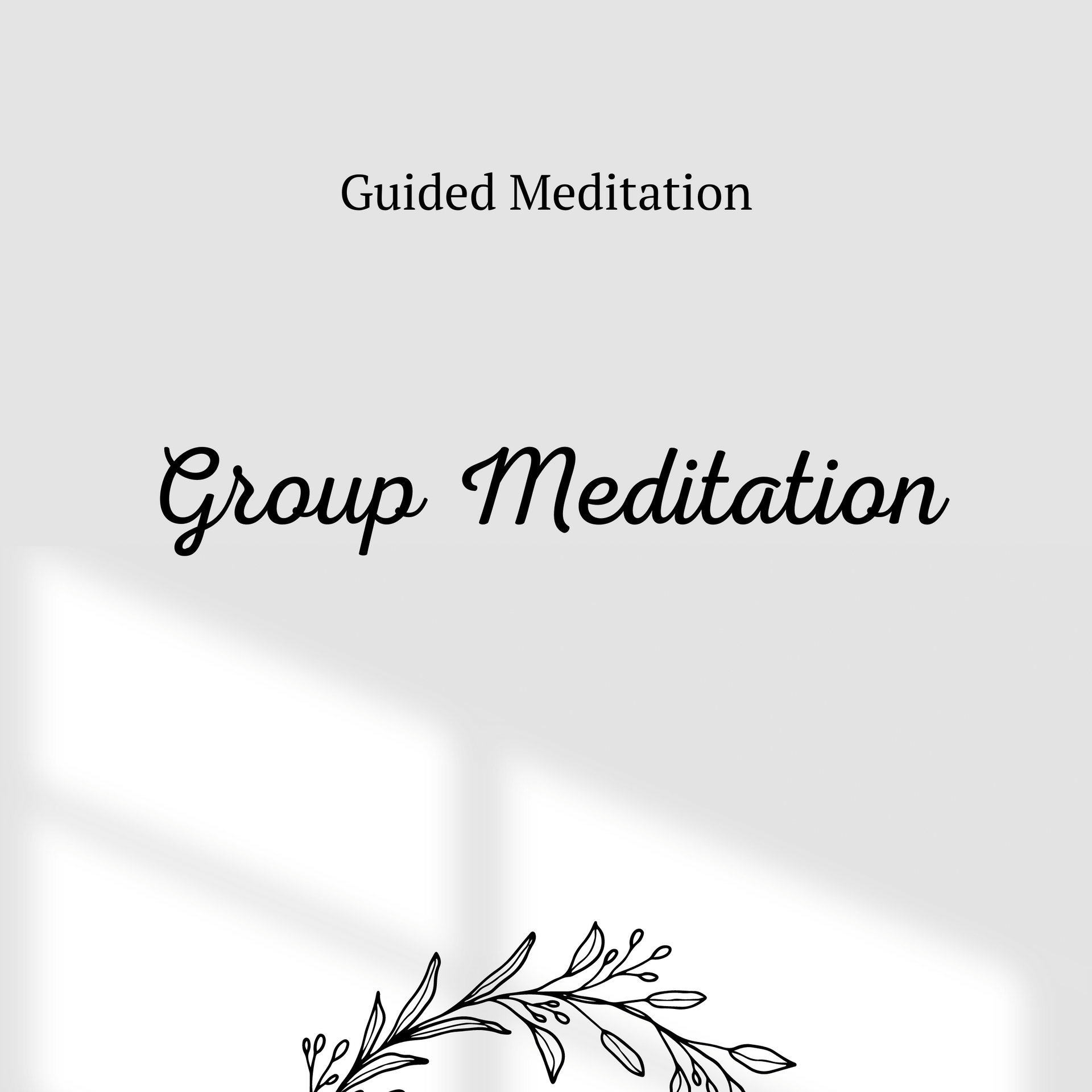 The cover of a book titled guided meditation group meditation.