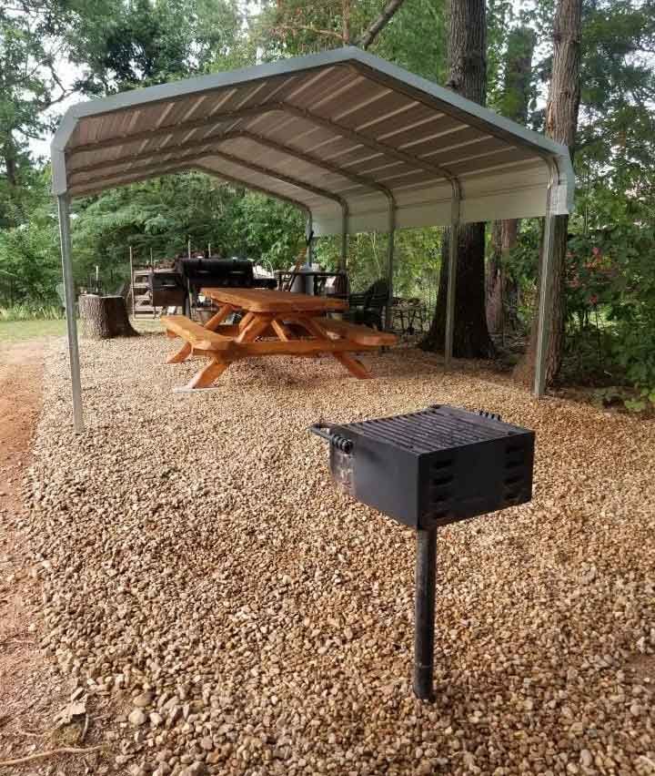 carport on a campsite