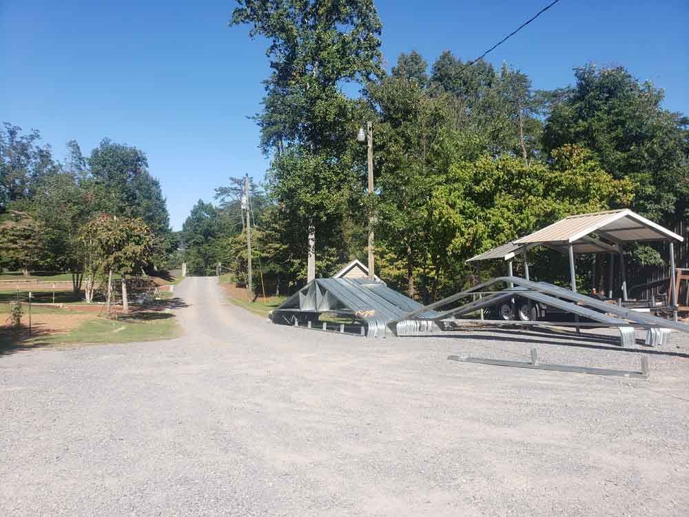 carport alongside a driveway