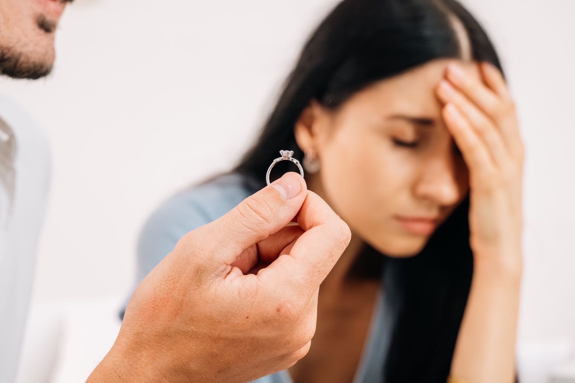 unhappy couple considering divorce 