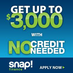 get up to $3000 with no credit needed with snap! finance
