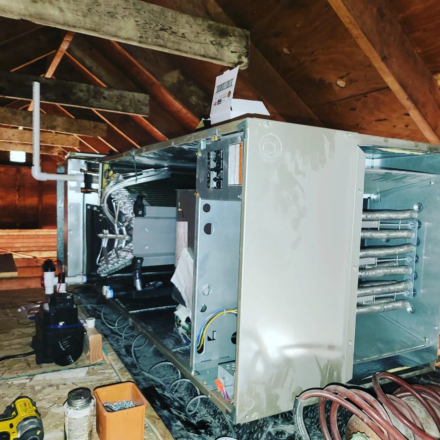 A box with a sign on it that says ' electrical ' on it