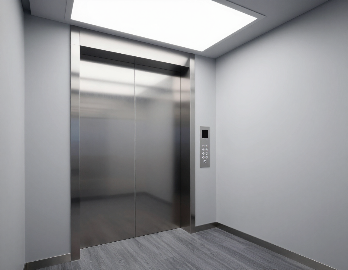 Cabina di ascensore moderna in contesto condominiale.