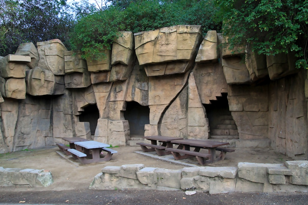 A picnic area at the old La Zoo, which used to house animals until the 1960s