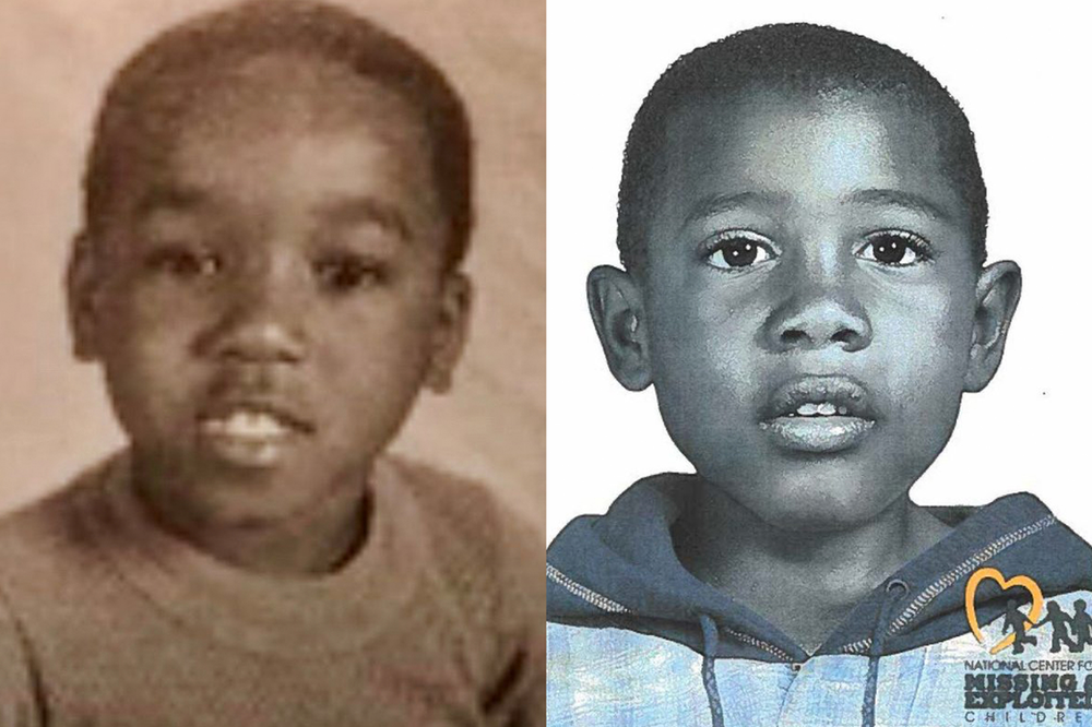 William DaShawn Hamilton, a photo comparison with a real image and the sketch used to attempt to identify his body