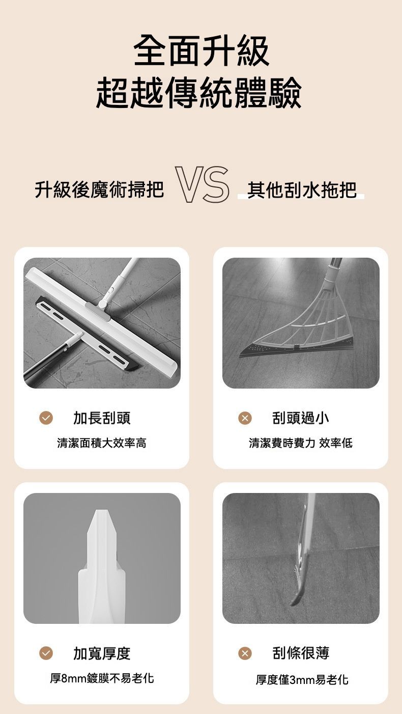 居家必備  新款多功能懶人清掃神器/魔術掃把拖把刮刀
