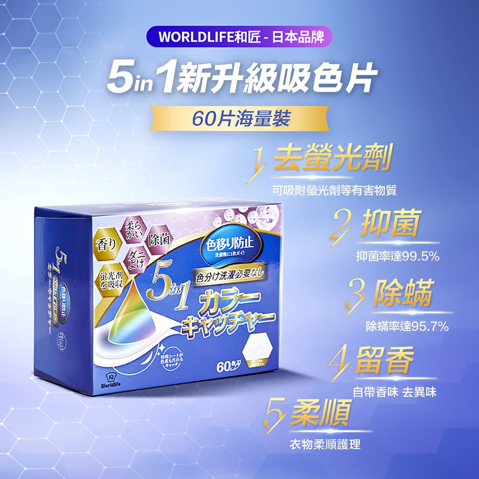 日本防染色衣服洗衣吸色片 一組2盒入120片
