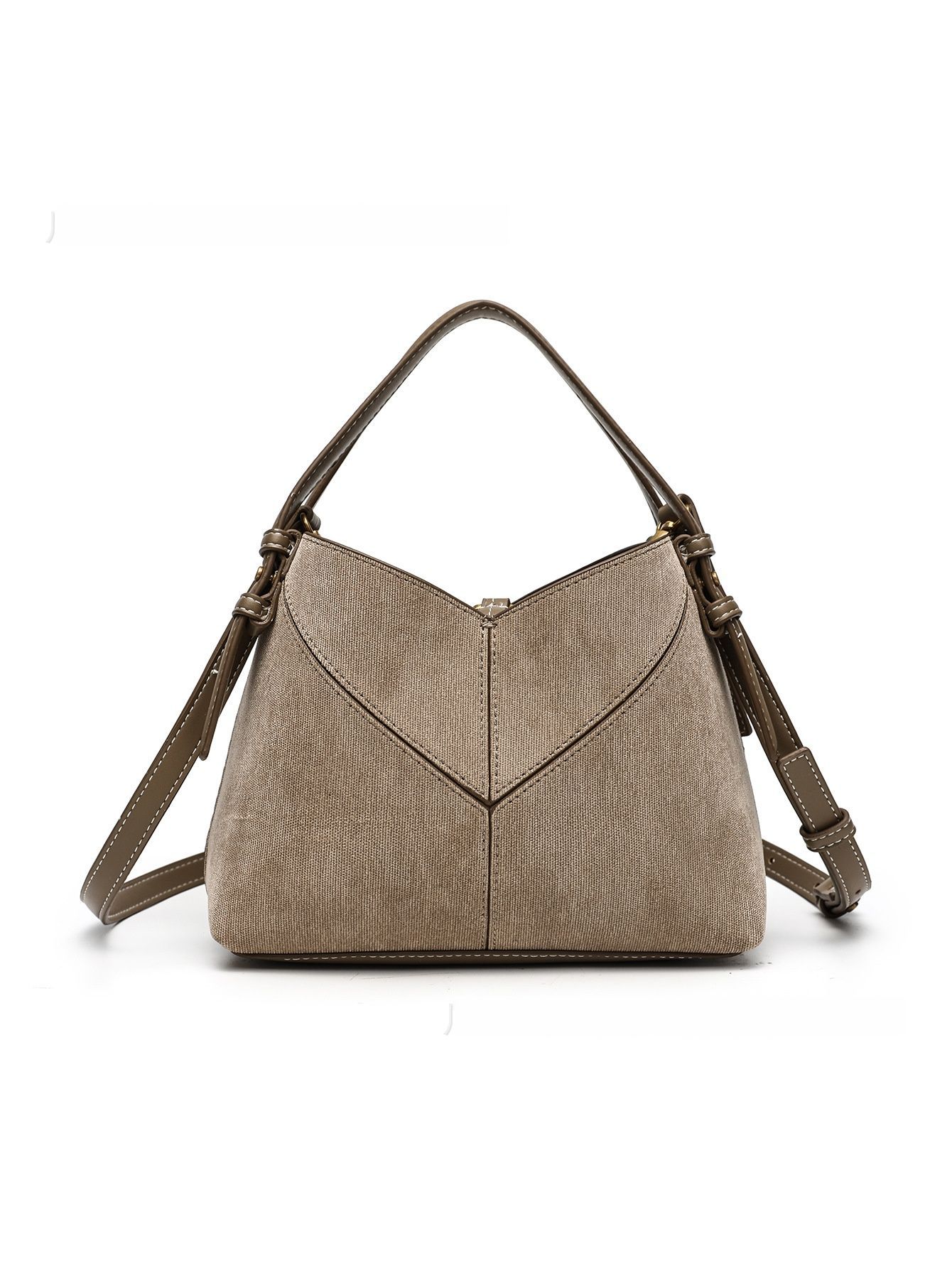 流行時尚 新款歐風百搭撞色帆布斜挎包/手提包