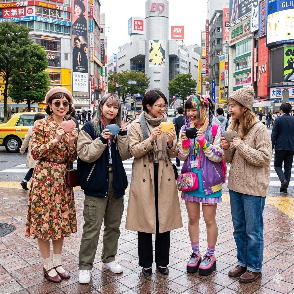 流行靚品  新款日本貓咪真皮零錢包/鑰匙包