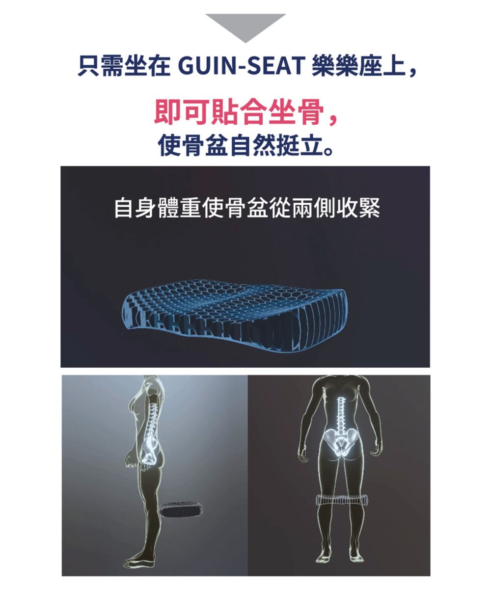 健康呵護 日本GUIN-SEAT 樂樂座(健康整骨 雙面用 可攜帶 洗衣機可清洗)