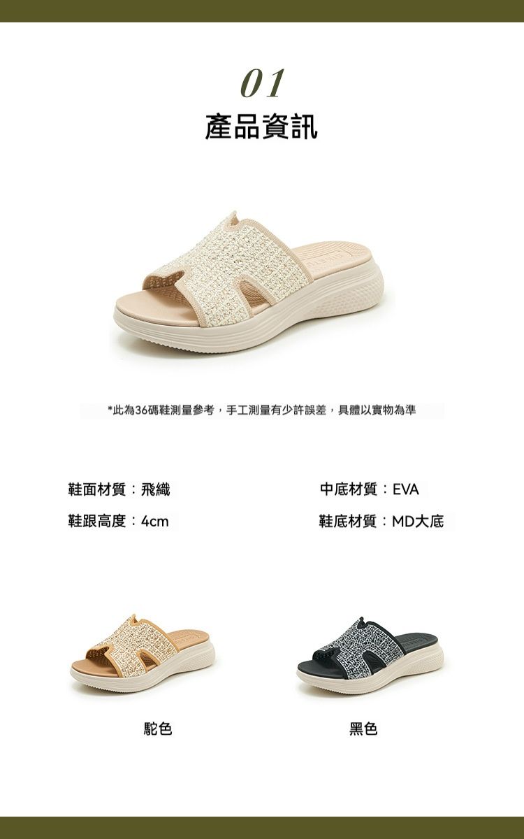 流行時尚 新款水鑽EVA厚底凉拖鞋