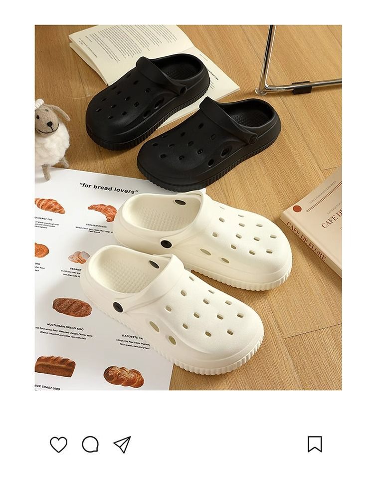 流行時尚 夏季男女厚底防滑洞洞半拖涼鞋