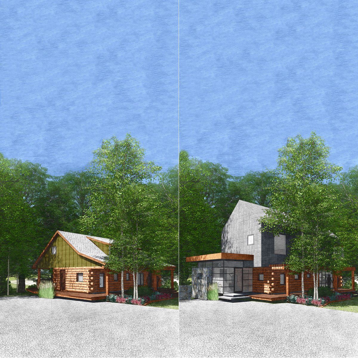 cabin exterior materials