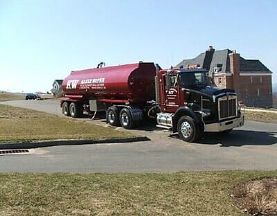 Red Water Truck — Flooding Foundation in Manchester, CT