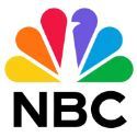 The nbc logo has a rainbow colored feather on it.