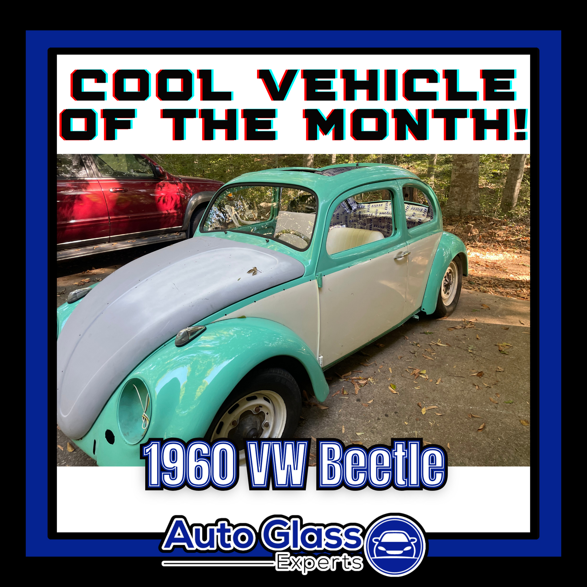 1960 VW Beetle windshield replacement in Hickory, NC