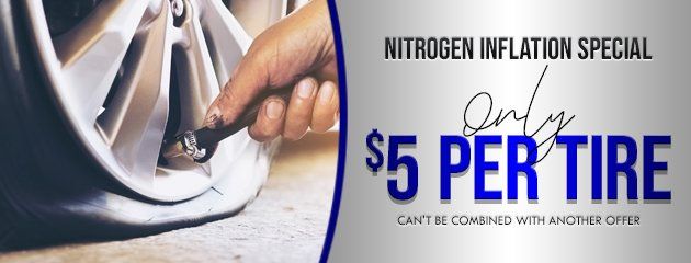 Nitrogen Inflation only $5 per tire