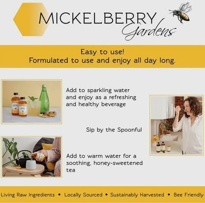 Advertisement for Mickelberry Gardens product. Level Up Falcon