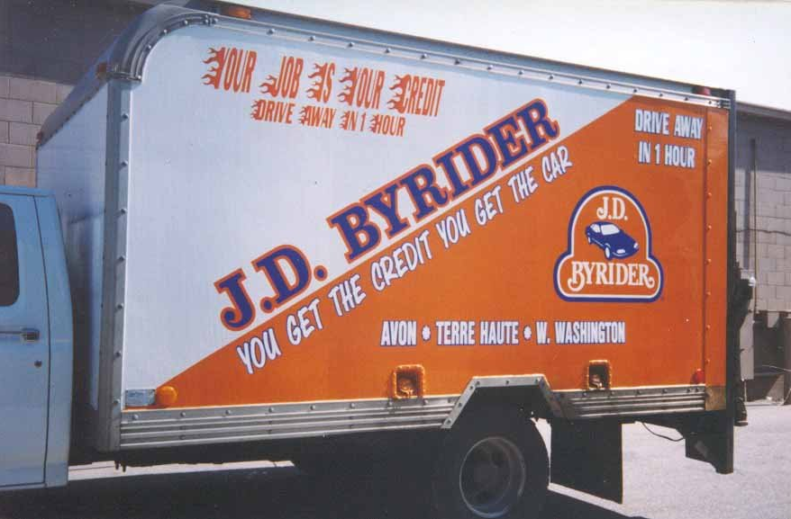 J.D. Byrider Lettering — Indianapolis, IN — Next Day Signs